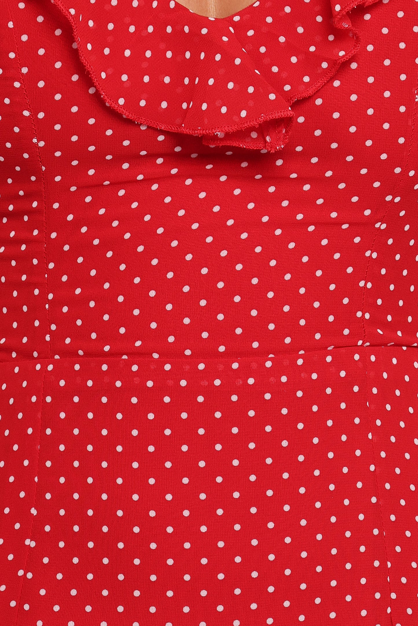 Judy Maxi Dress - Red Polka Dot