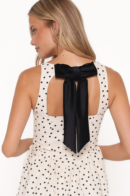 Kansas Mini Dress - White Polka Dot