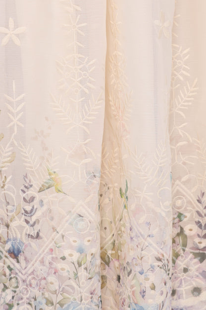 Kayt Strapless Dress - Embroidered Floral