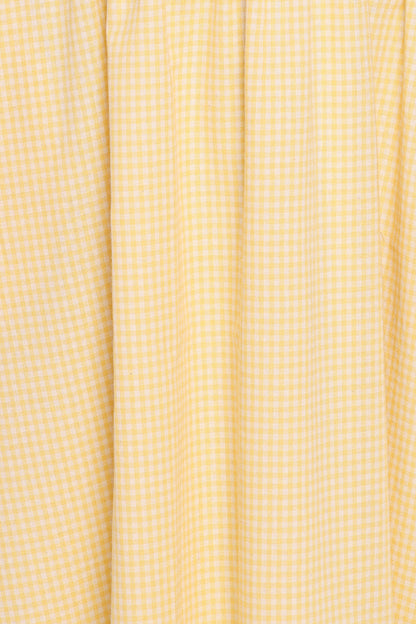 Kinslee Midi Dress - Yellow Gingham