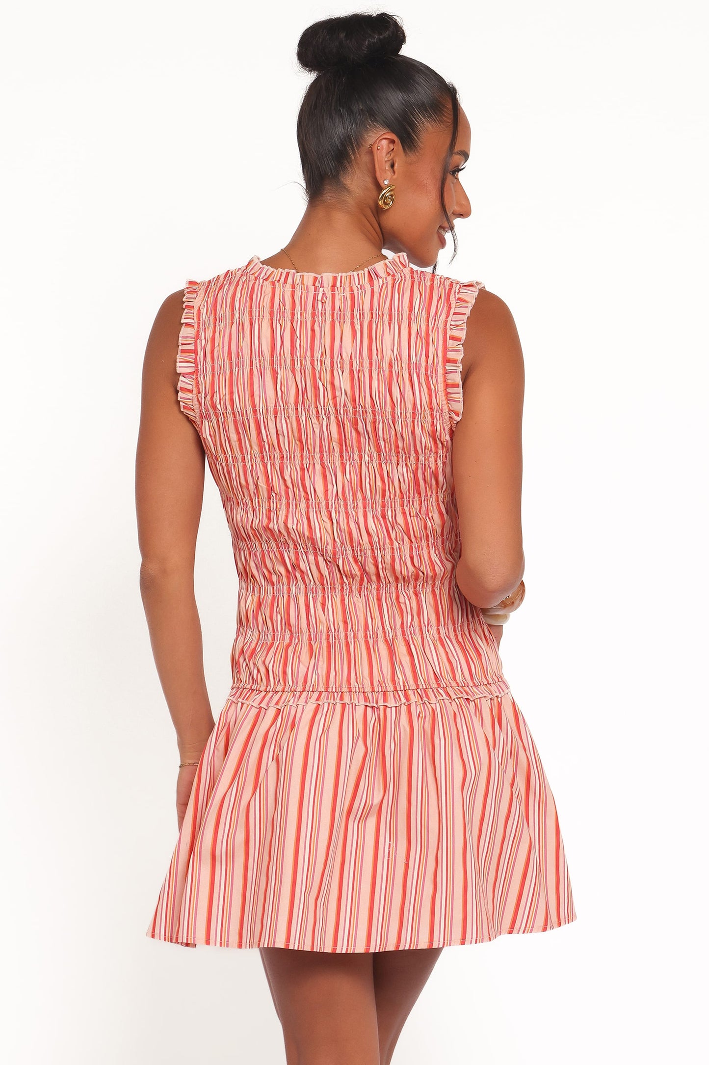 Leabrook Mini Dress - Peach Stripe