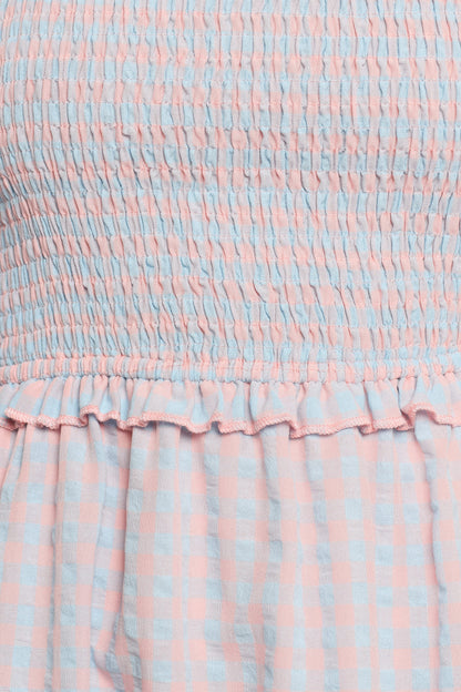 Lille Midi Dress - Blue Gingham