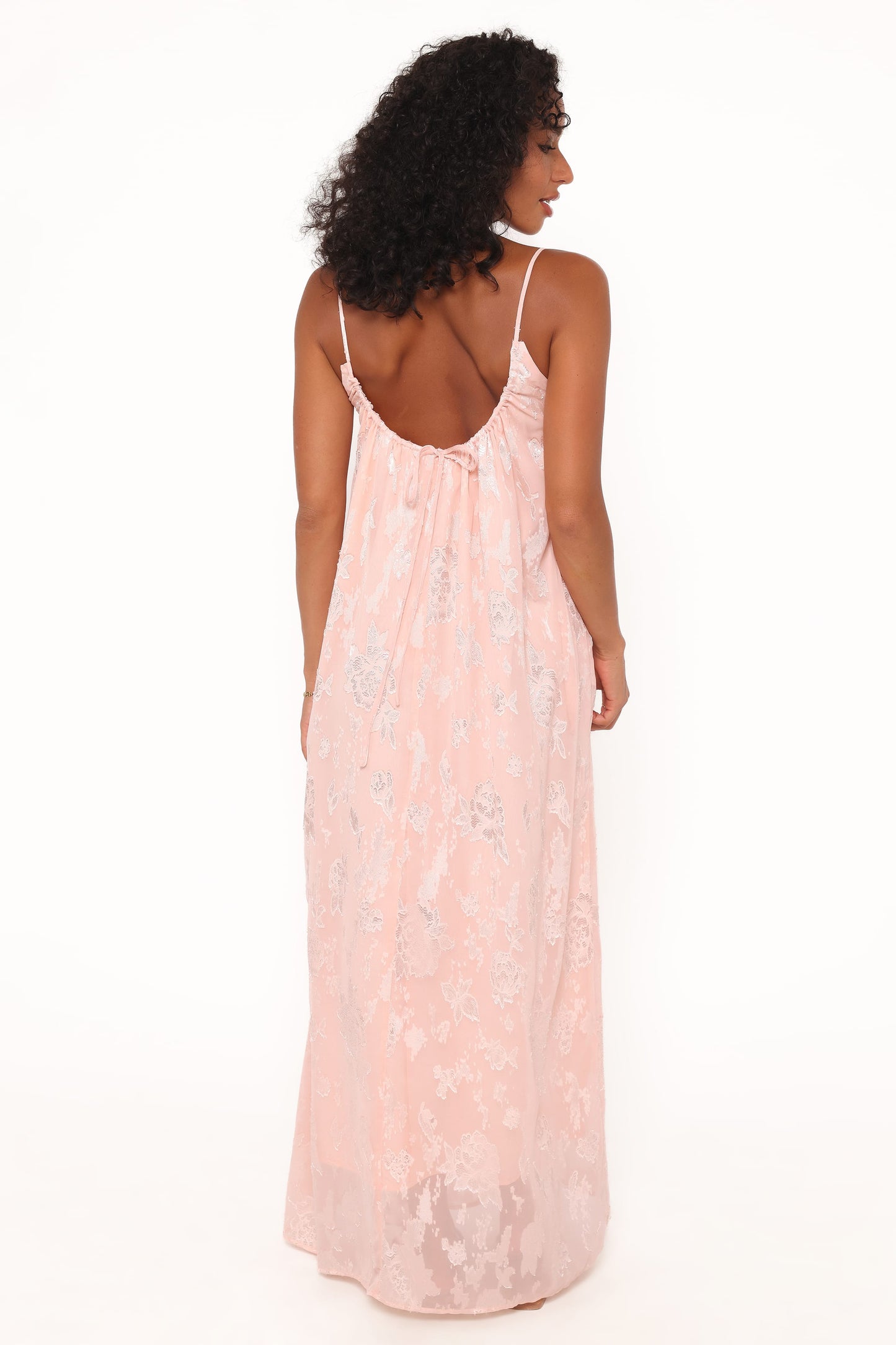 Lumina Jacquard Maxi Dress - Pink
