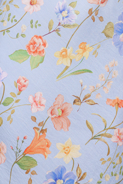 Lunaria Maxi Dress - Blue Floral