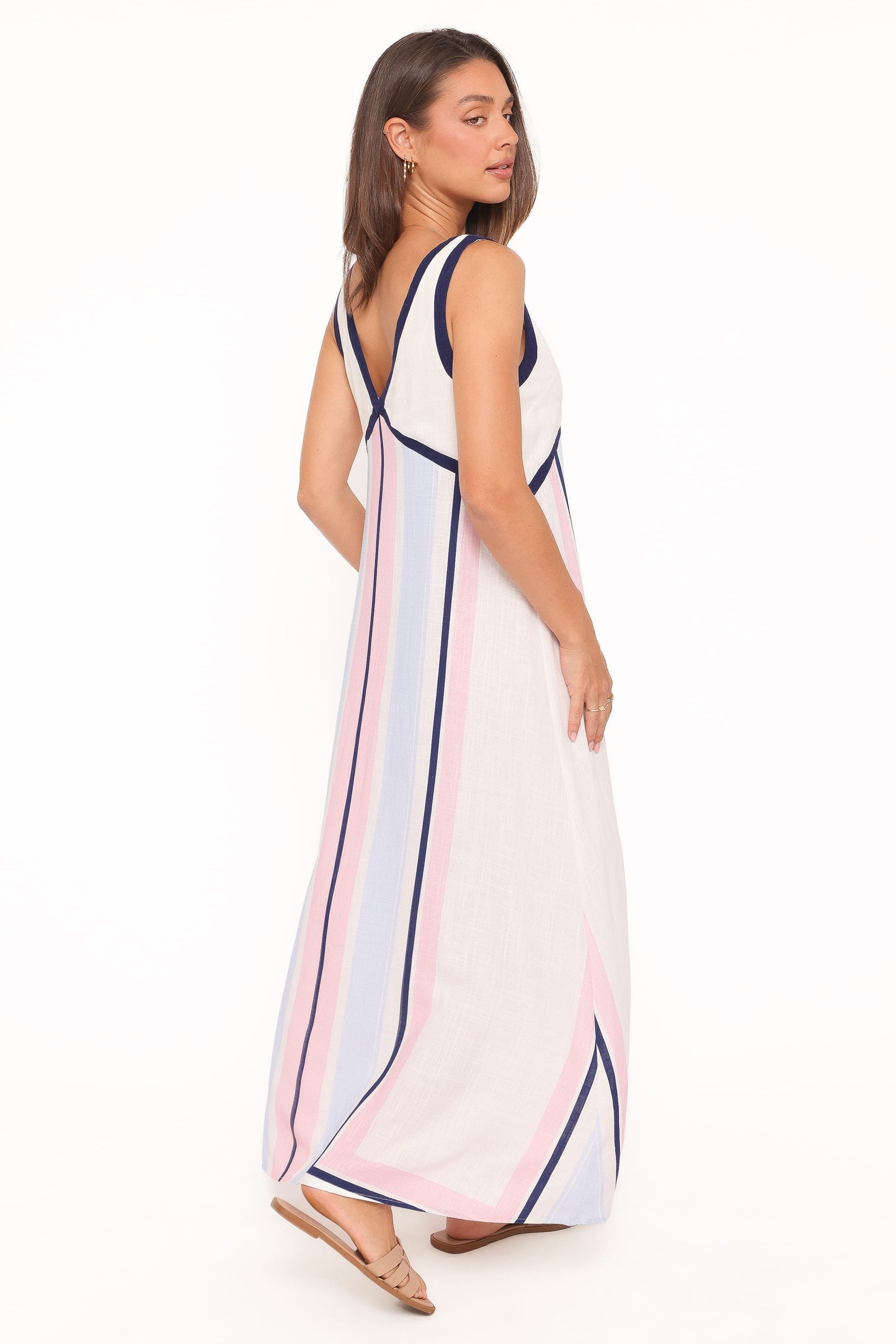 Mackay Maxi Dress - Blue/Pink Stripe