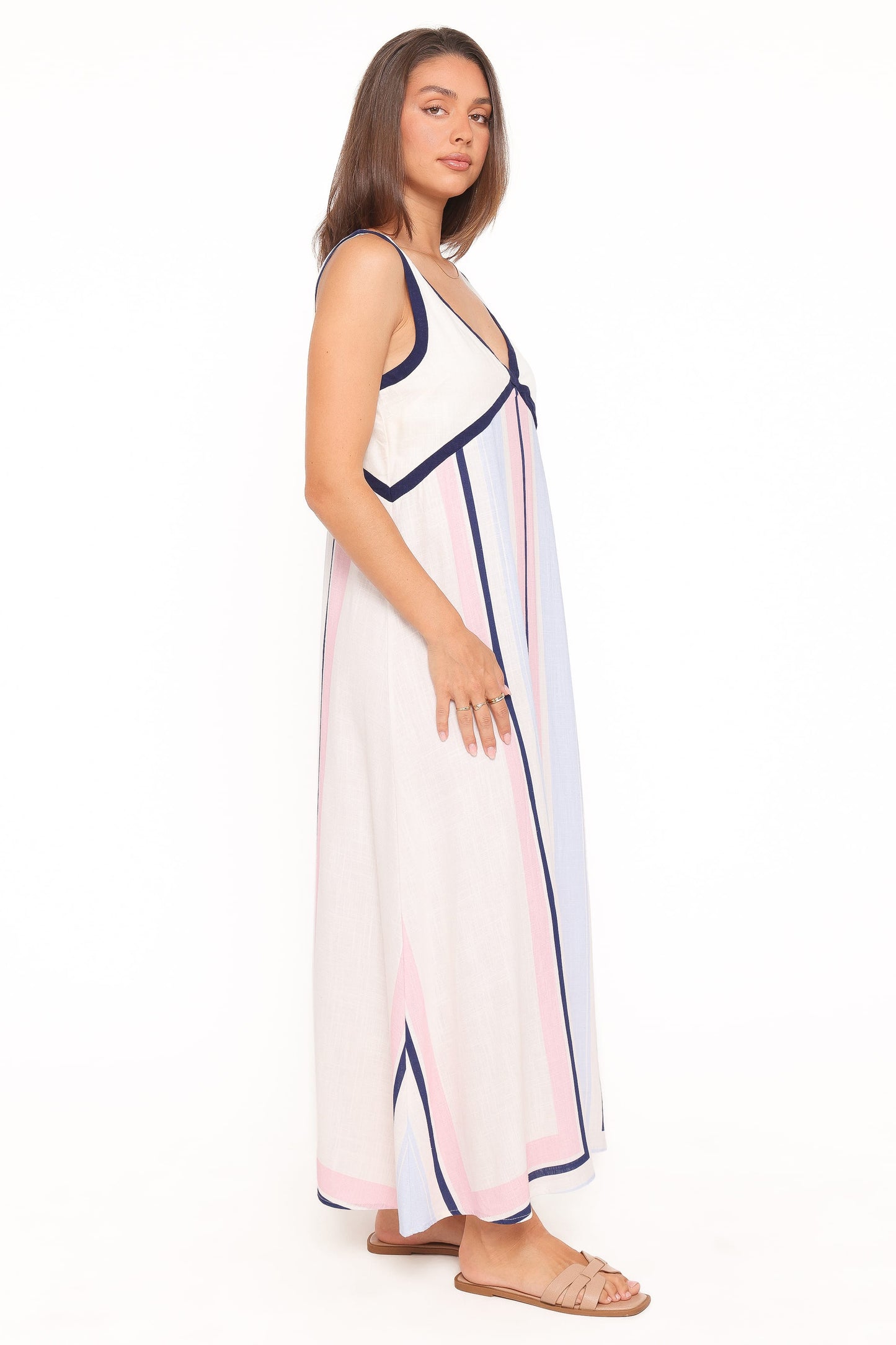Mackay Maxi Dress - Blue/Pink Stripe