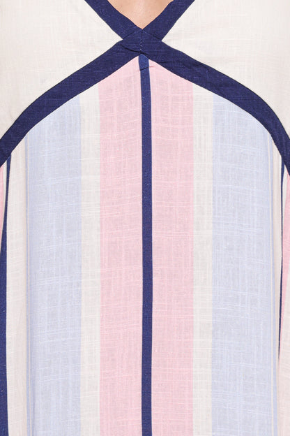 Mackay Maxi Dress - Blue/Pink Stripe