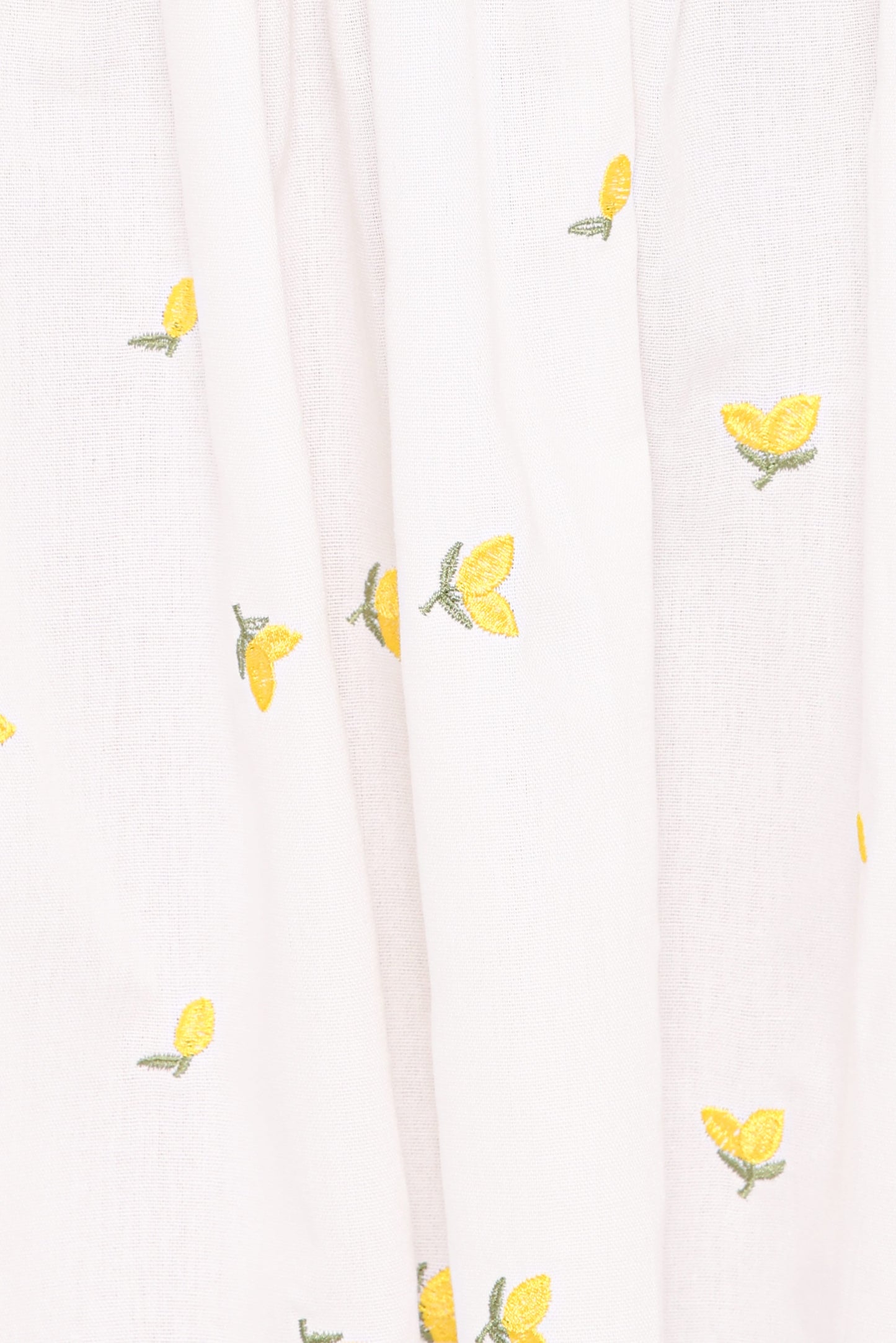 Madeline Mini Dress - Embroidered Lemons