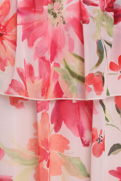 Martha Maxi Dress - Orange Floral