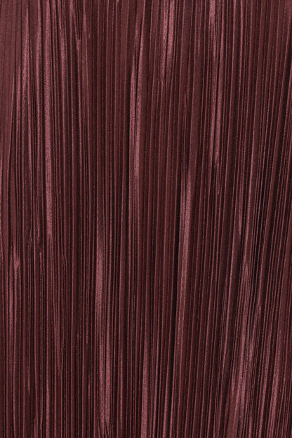 Melody Plisse Halter Maxi Dress - Brown