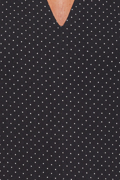 Natalie Halterneck Maxi Dress - Black Polka Dot