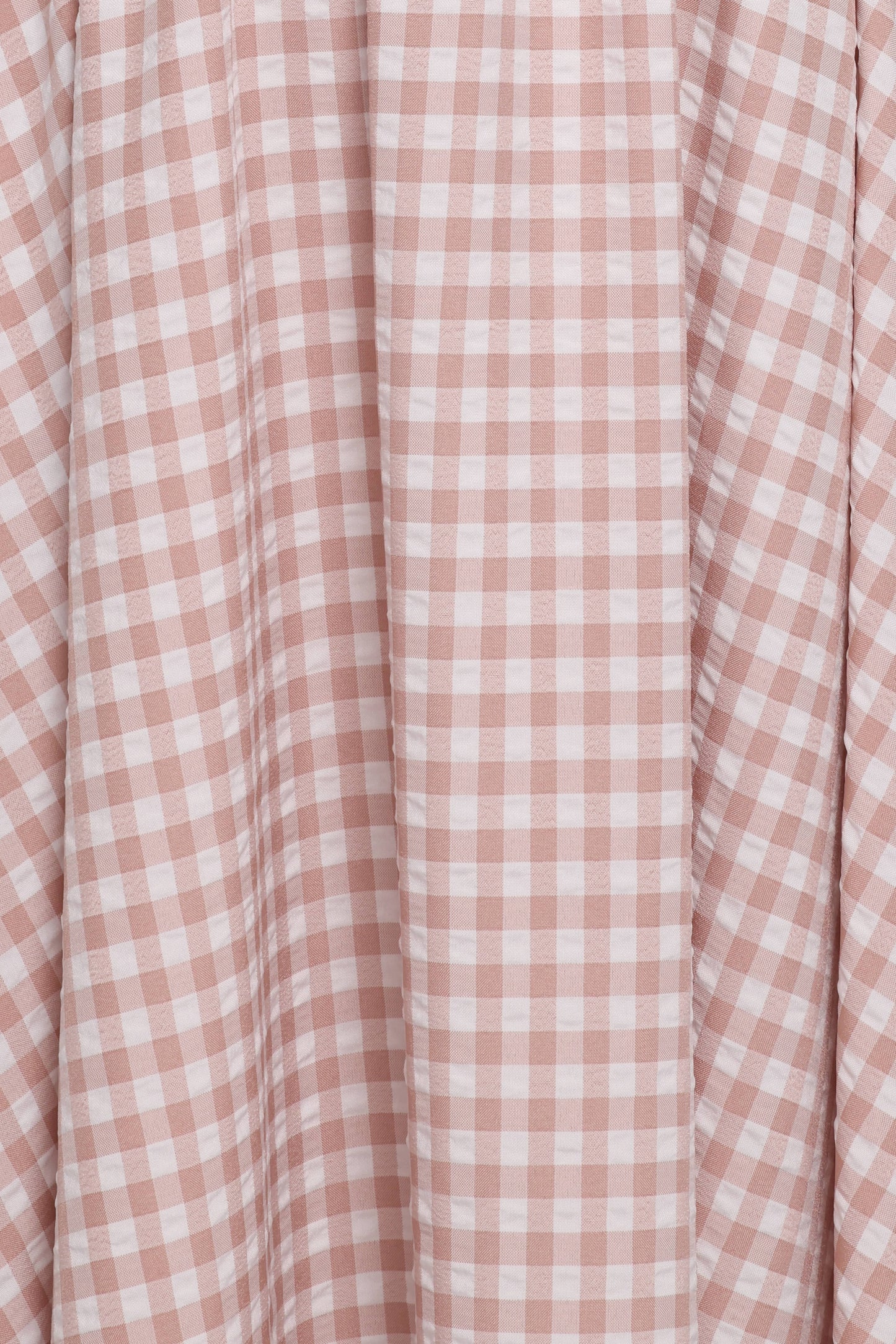 Siun Short Sleeve Midi Dress - Brown Gingham
