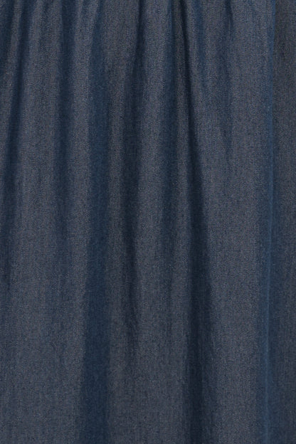 Steele Puff Sleeve Midi Dress - Dark Denim