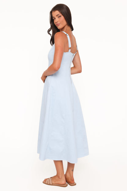 Una Midi Dress - Blue