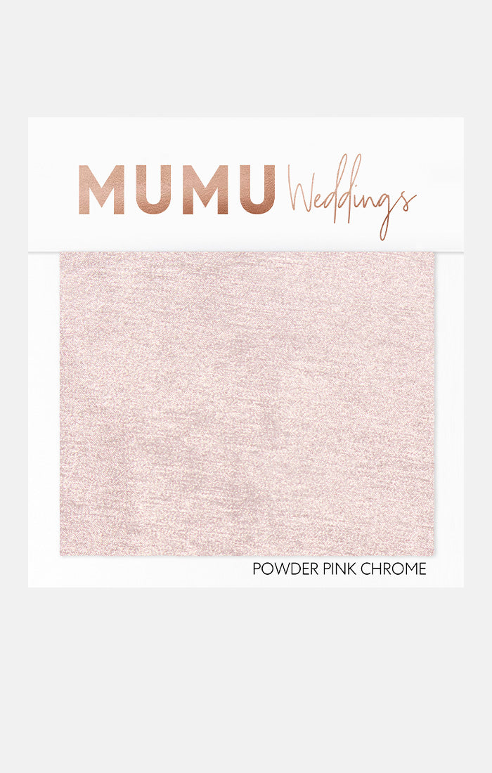 Bridesmaid Fabric Swatch ~ Powder Pink Chrome